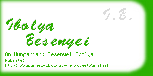 ibolya besenyei business card